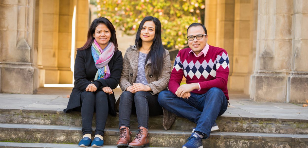 Nepalese scholars on campus in Australia