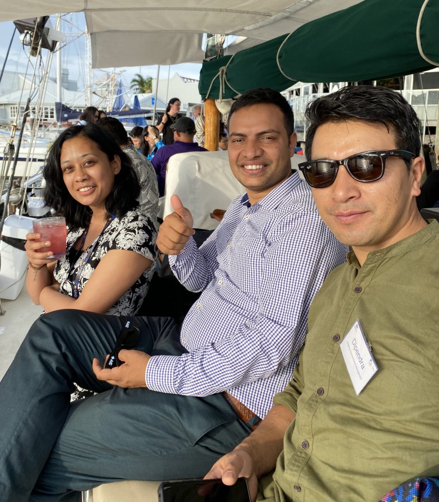 Lasata (far right) networking with fellow Short Course participants during her time in Australia.