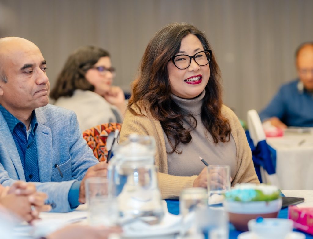 Alum Nibha Shrestha (right).