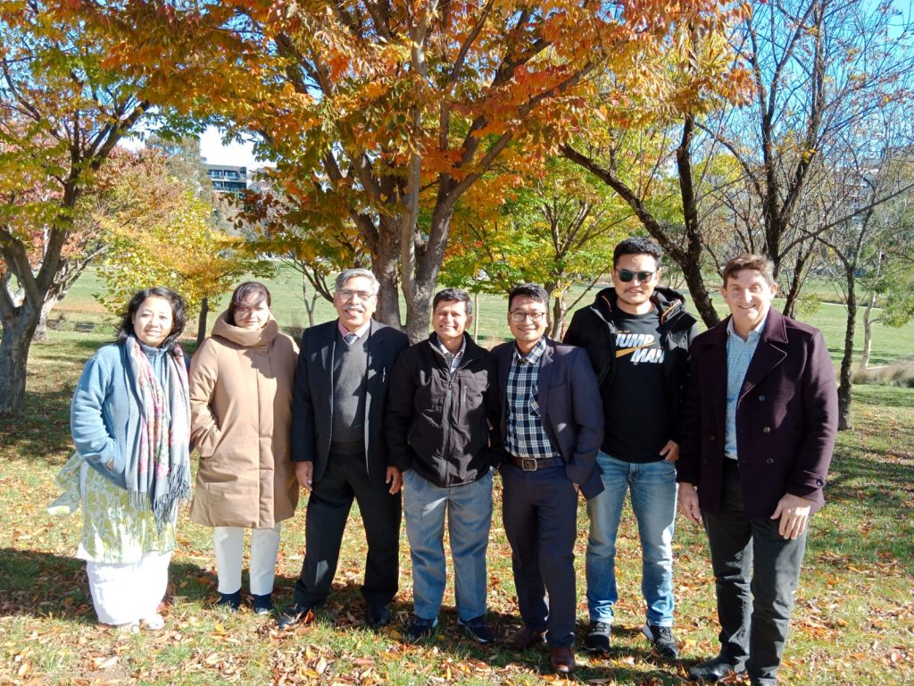 Melsan (third from right) with other Australia Awards Short Course participants during an educational field visit