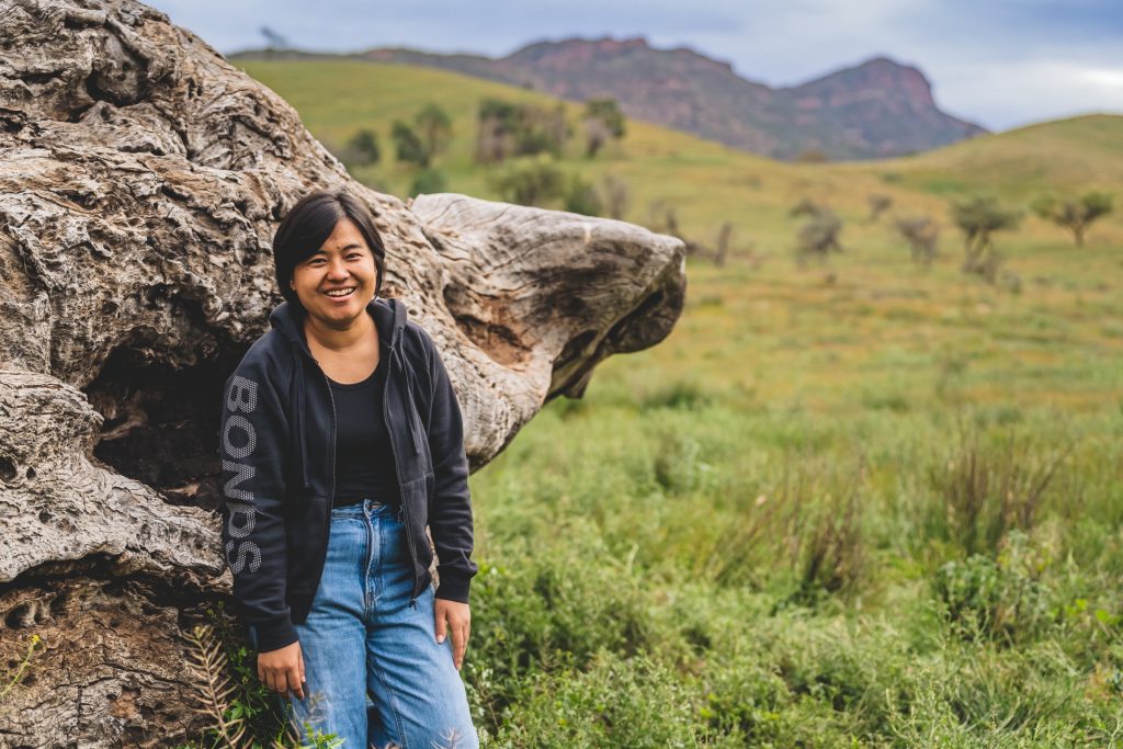 Nepali scholar Rita Baramu in the Ikara-Flinders Ranges National Park.