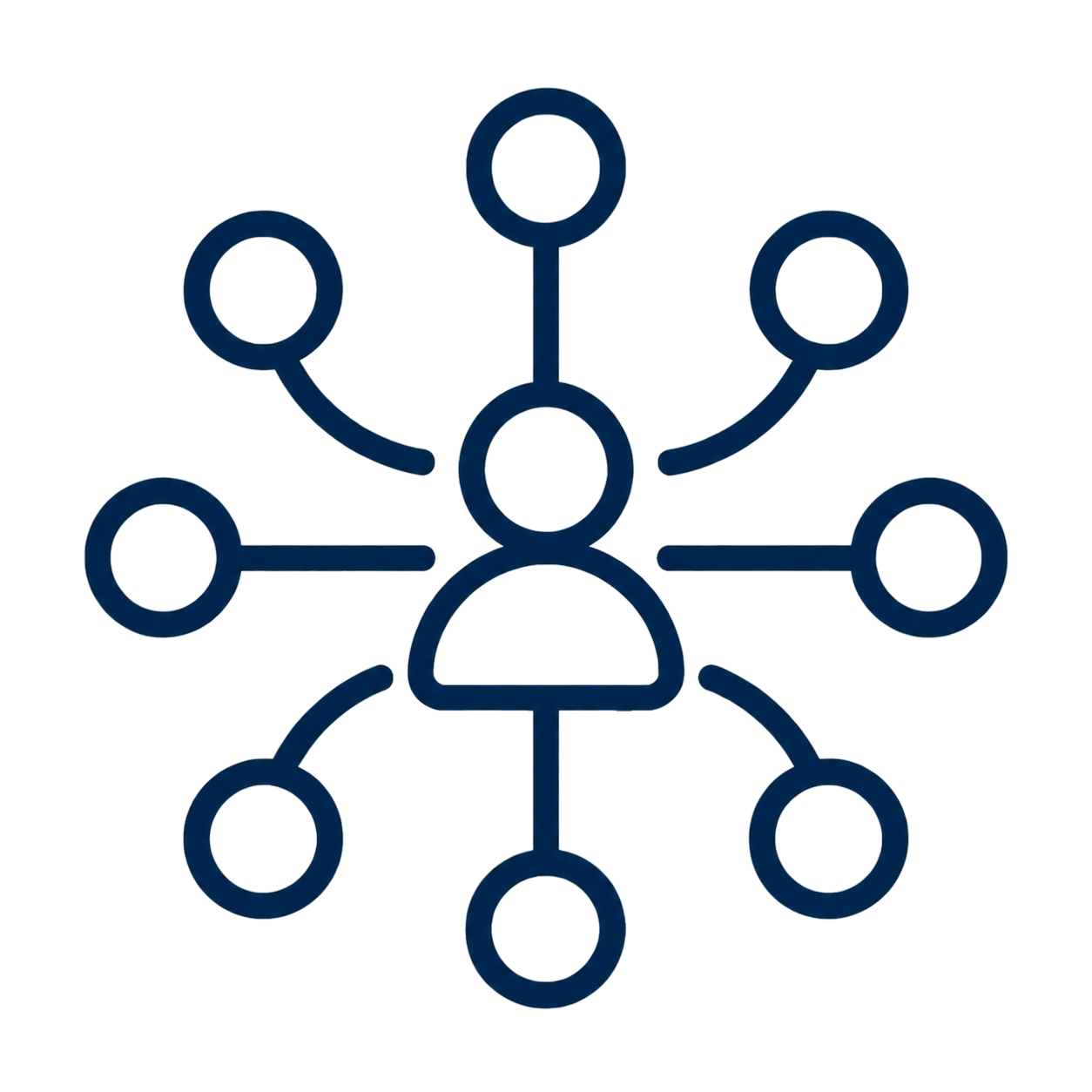 Network icon representing professional and personal connections
