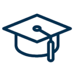 Graduation cap icon representing eligible fields of study