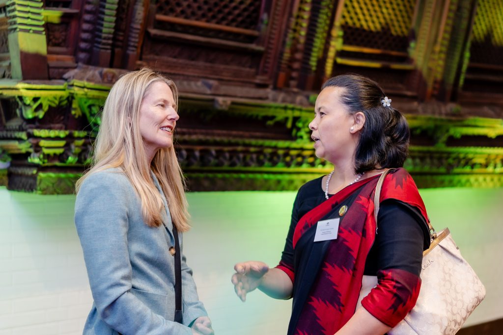 First Assistant Secretary Sarah Storey and <span data-teams="true">Australia Awards alum and Member of Parliament Hon Dr Sujata Tamang</span>.